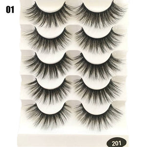 Faux cils 3D 5 Paires