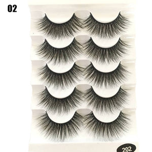 Faux cils 3D 5 Paires