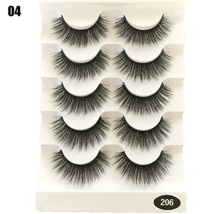 Faux cils 3D 5 Paires