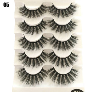 Faux cils 3D 5 Paires