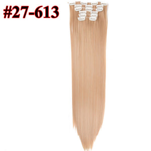 Longs droits Extensions de cheveux 16 clips