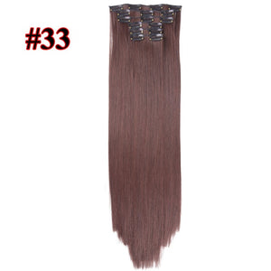 Longs droits Extensions de cheveux 16 clips