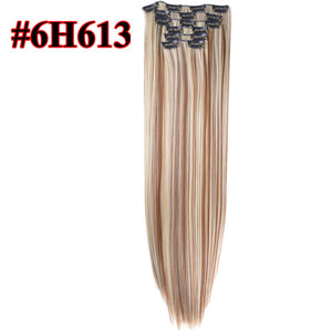Longs droits Extensions de cheveux 16 clips