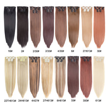 Charger l&#39;image dans la galerie, Longs droits Extensions de cheveux 16 clips