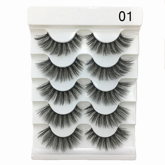 Faux cils 3D 5 Paires