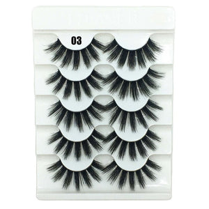 Faux cils 3D 5 Paires