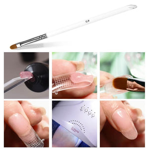 Brosse d'art d'ongle tête ronde