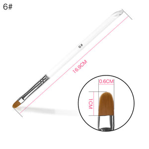 Brosse d'art d'ongle tête ronde