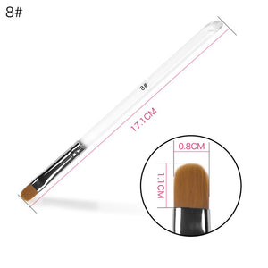 Brosse d'art d'ongle tête ronde