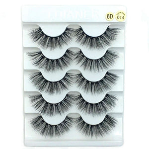 Faux cils 3D 5 Paires
